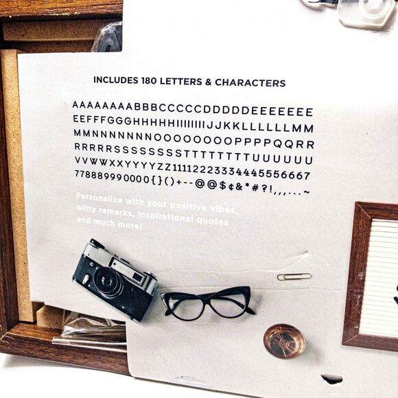 New Letterboard 14”x7”x1.5” 180 Characters Black on White by New View - Picture 4 of 9